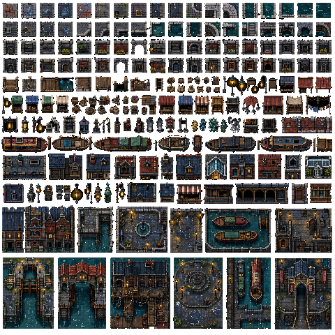 Rainbound Canal City 32x atlas