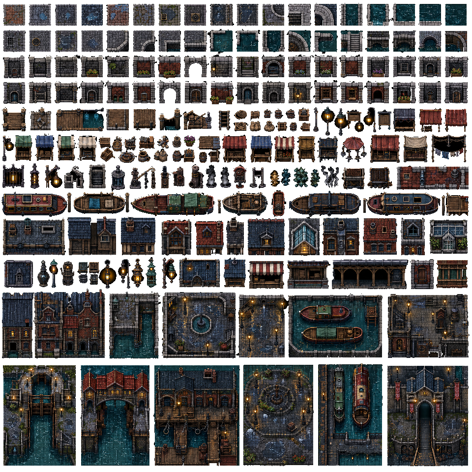 Rainbound Canal City 64x atlas