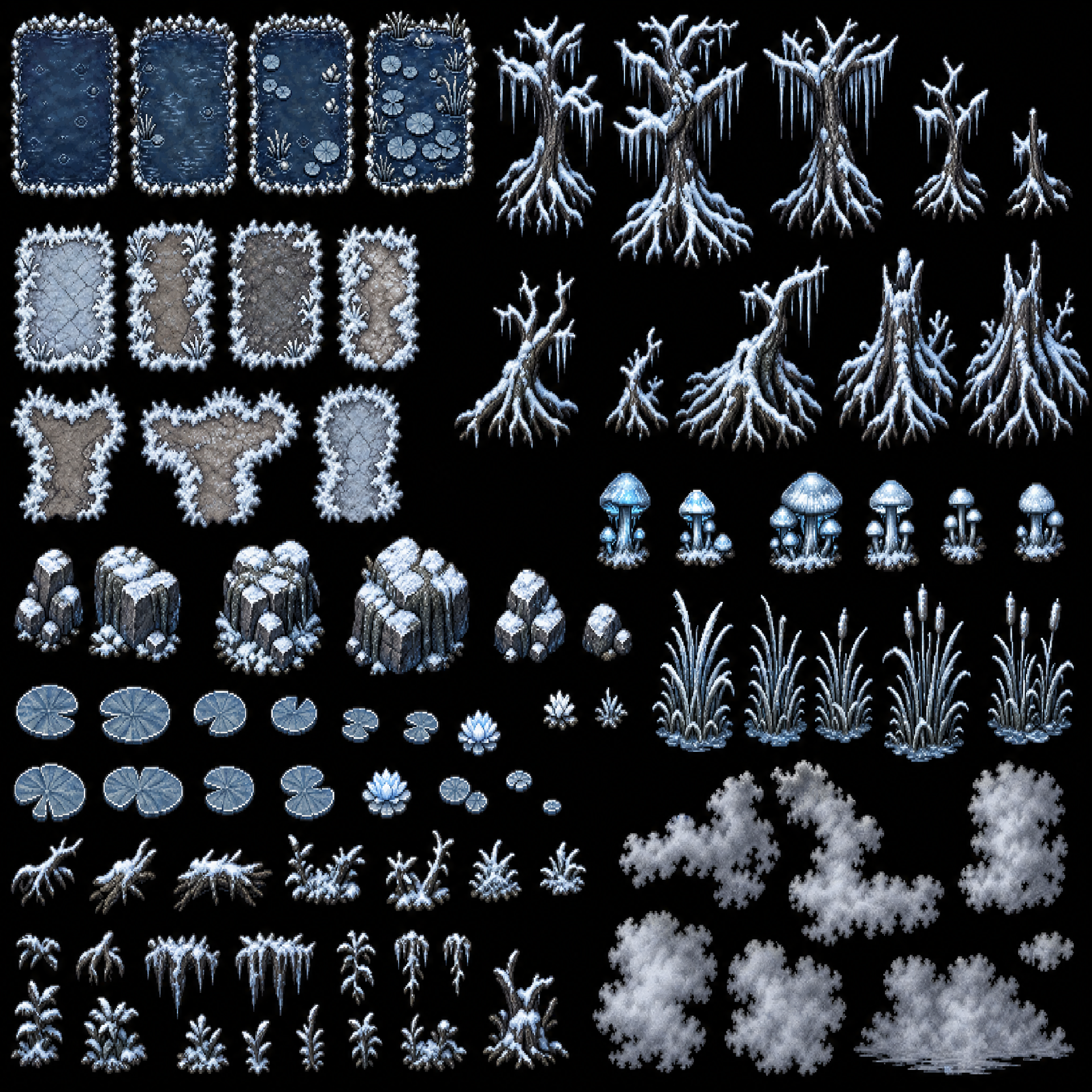 Snowy Dead Forest 128x atlas